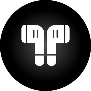 Kablosuz kulaklıklar. Web simgesi basit illüstrasyon