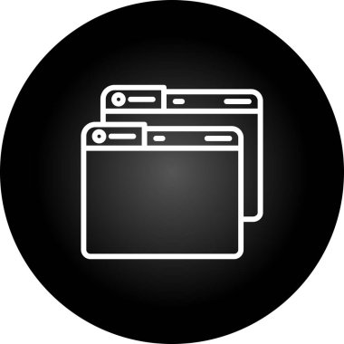 Windows web simgesi vektör çizimi 