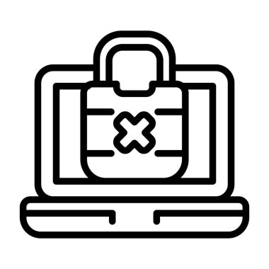 dizüstü bilgisayar web simgesi, vektör illüstrasyonu