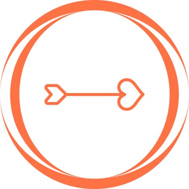 aşk oku yönü ikon vektör illüstrasyonu 