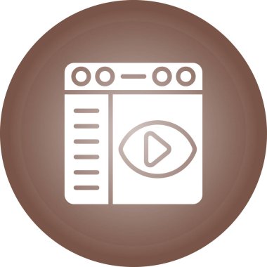 Tarayıcı web simgesi, basit illüstrasyon