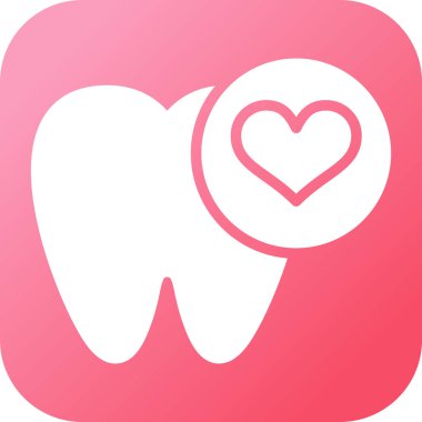 Diş bakımı. Web simgesi basit illüstrasyon