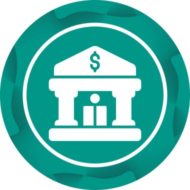 Banka. Web simgesi basit illüstrasyon 