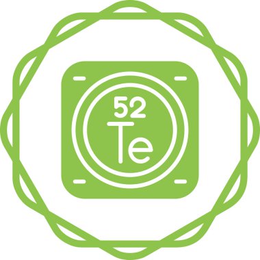 Periyodik tablonun kimyasal elementinin web illüstrasyonu