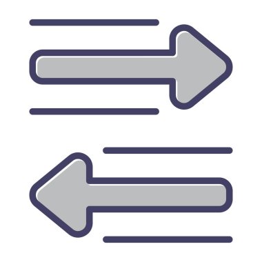 iki ok simge vektör çizim