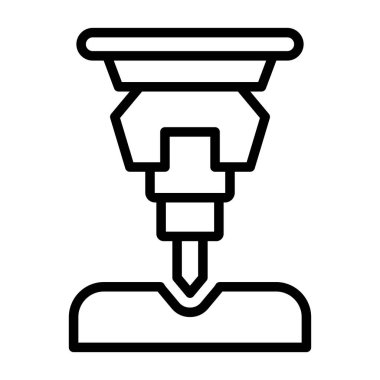 Kaya matkabı aracı simgesi, basit biçim