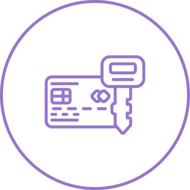 Kredi kartı simgesi, vektör illüstrasyonu basit tasarım