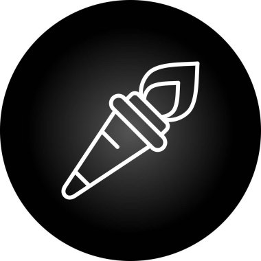 Meşale Web simgesi vektör illüstrasyonu     