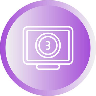 Geri sayım web simgesi vektör illüstrasyonu