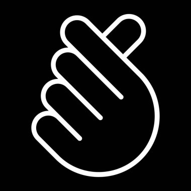  I Love You el hareketi ikonu, vektör illüstrasyonu 