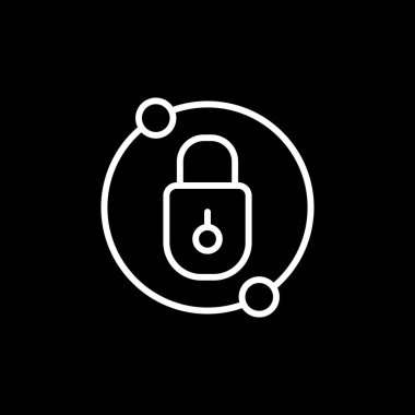 Web sitesi güvenlik kilidi ikon vektör çizimi 