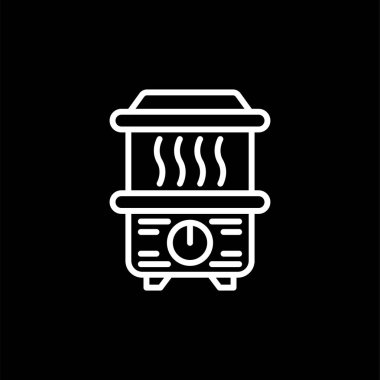 Steamer simgesinin basit vektör illüstrasyonu
