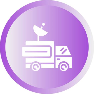 Kamyonet simgesi, vektör illüstrasyonu