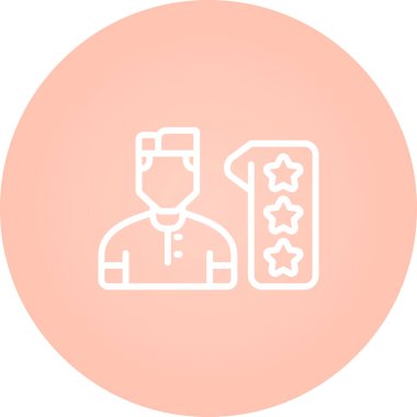 Müşteri İnceleme simgesi, vektör illüstrasyonu basit tasarım