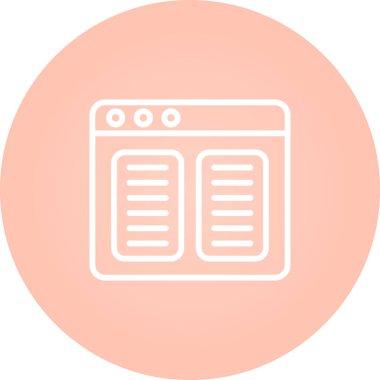 Tarayıcı simgesi. Web vektör illüstrasyonu