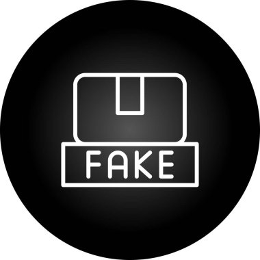 Sahte Ürünler, sahte ikon vektör illüstrasyonu 