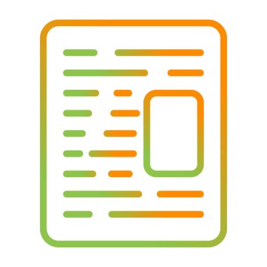 Belge Şablonu, vektör illüstrasyonu 