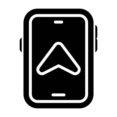 Gps Navigasyon modern simgesinin vektör çizimi 