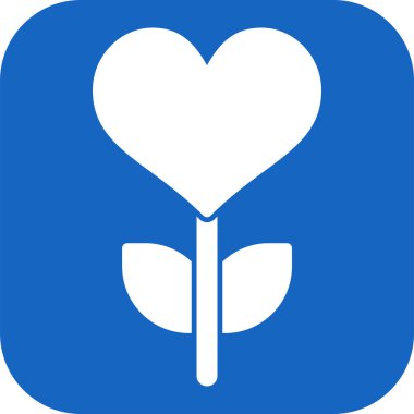 Aşk çiçeği. Web simgesi basit illüstrasyon