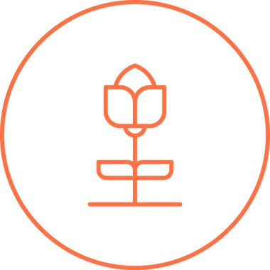 Lale. Web simgesi basit illüstrasyon 