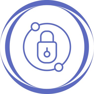 Web sitesi güvenlik kilidi ikon vektör çizimi 