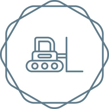 Modern Buldozer simgesinin vektör çizimi 