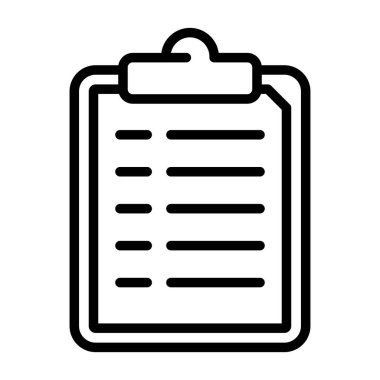 Belge simgesi ve vektör illüstrasyonlu pano 