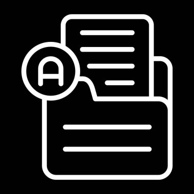 Belge Yazıtipi Web simgesi vektör illüstrasyonu