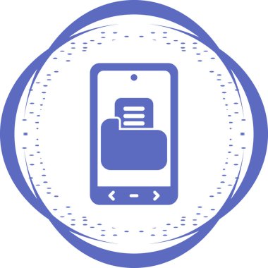 Dosya sembolü çizim tasarımı olan akıllı telefon 