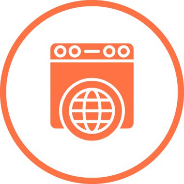 Tarayıcı web simgesi, basit illüstrasyon