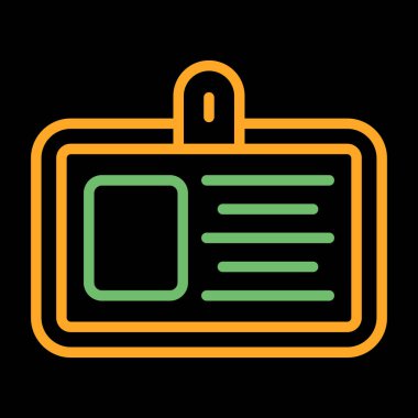 kimlik kartı simgesinin vektör illüstrasyonu