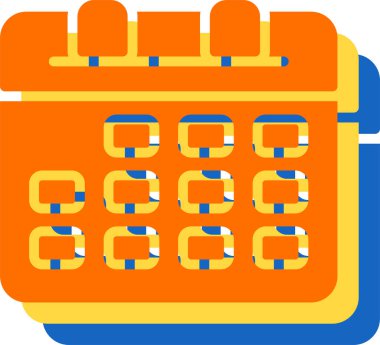 Takvim. Web simgesi basit illüstrasyon 