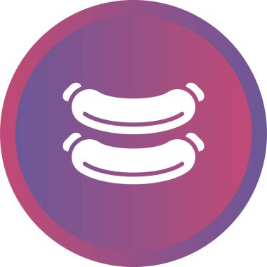 Vektör illüstrasyonu, Sosis simgesi element arkaplanı