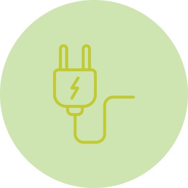 Güç Kablosu web simgesi, basit vektör illüstrasyonu 