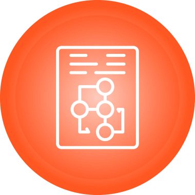 Belge Çalışma Akımı simgesi, vektör illüstrasyonu basit tasarım