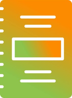 Not defteri web simge vektör çizim 
