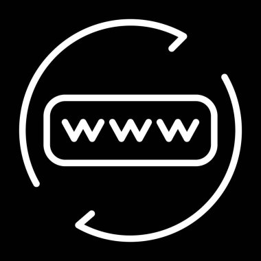 Alan adı yenileme modern simgesinin vektör illüstrasyonu