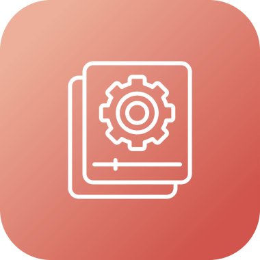 Belge Otomasyon simgesi, vektör illüstrasyonu  