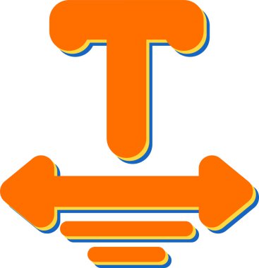 Metin simgesinin vektör illüstrasyonu