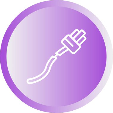 Kırık Kablo ağ simgesi, basit vektör illüstrasyonu