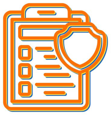 Sigorta simgesi beyaz arka plan üzerinde izole 