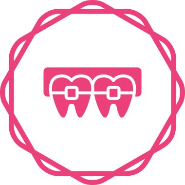 diş teli vektör çizgisi simgesini destekler