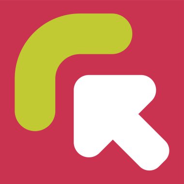 Köşedeki simgenin vektör illüstrasyonu