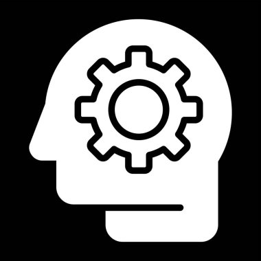 Tasarım düşünme süreci. Web simgesi basit illüstrasyon