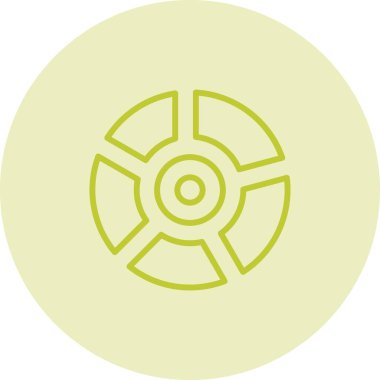 Pie Chart Simgesi modaya uygun düz stil. Web sitenizin tasarımı için grafik sembolü, logo, uygulama, UI. Vektör illüstrasyonu