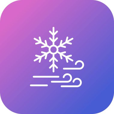 Kar Tanesi simgesi, basit web illüstrasyonu