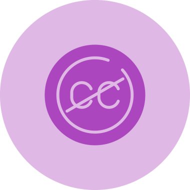 Uygulamalar ve web siteleri için kapatılan altyazı veya altyazı düz vektör simgesi