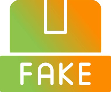Sahte Ürünler, sahte ikon vektör illüstrasyonu 