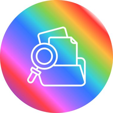 Büyüteç cam ağ simgesine sahip dizin, basit vektör illüstrasyonu