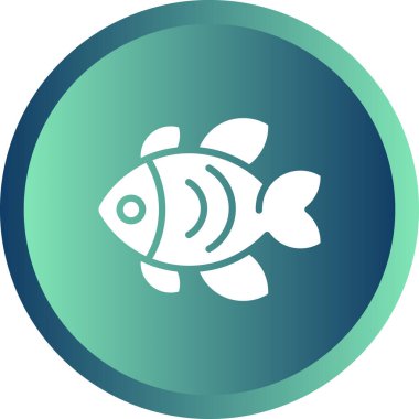 balığı web simgesi, vektör çizim 